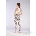 Leggings stampati con gufi elastici alti da donna